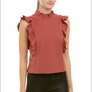 Rebecca Taylor ruffle suit top, size US 8 NWT